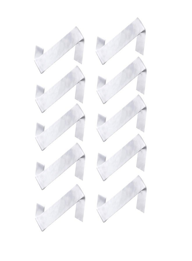 hubops Plain White Satin Ribbon 4inch Plain White sash for DIY sash Also Make scrunchies,Crafts, Gift Wrapping, Hair Bows, Wedding Party Decoration 72inch Length (Pack of 10) - Image 1